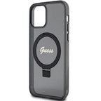 Guess MagSafe dėklas su žiedu iPhone 12/12 Pro – juodas -- iPhone 12