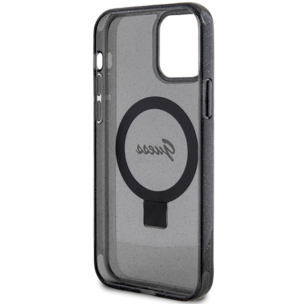 Guess MagSafe dėklas su žiedu iPhone 12/12 Pro – juodas -- iPhone 12