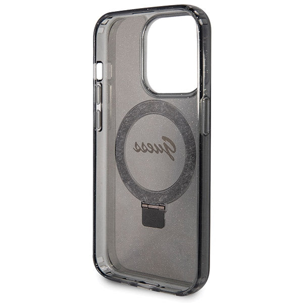 Guess MagSafe dėklas su stovu iPhone 14 Pro Max – juodas