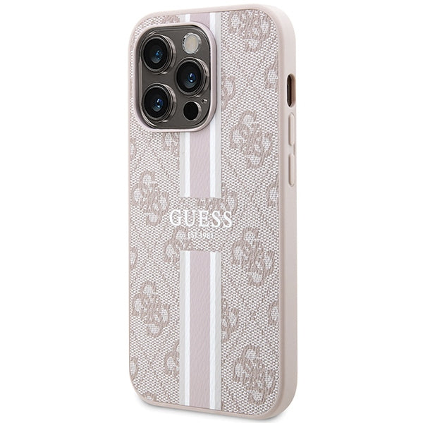 Guess MagSafe dėklas iPhone 15 Pro – rožinis