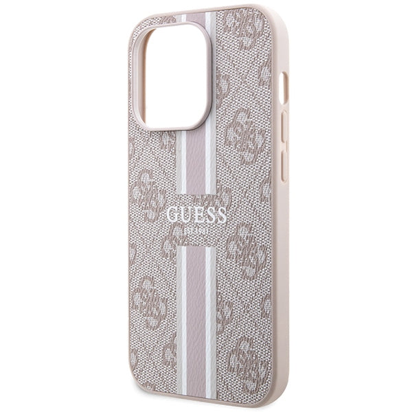 Guess MagSafe dėklas iPhone 15 Pro – rožinis