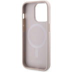 Guess MagSafe dėklas iPhone 15 Pro – rožinis