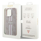Guess MagSafe dėklas iPhone 15 Pro – rožinis