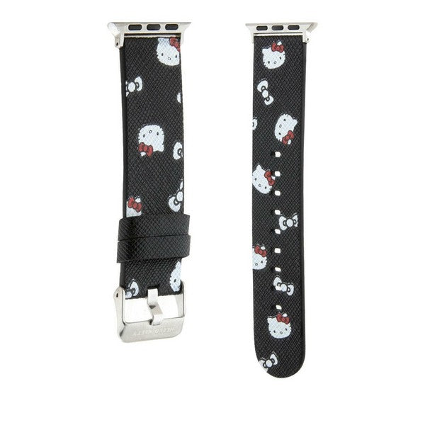 „Hello Kitty“ galvų ir lankų raštas, skirtas Apple Watch 38/40/41 mm – juodas