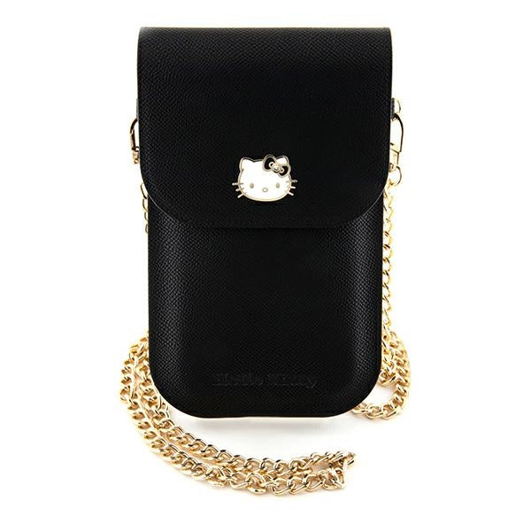 Hello Kitty Leather Metal Logo Chain rankinys - juoda -- Uncategorized