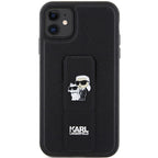 Karl Lagerfeld Gripstand Saffiano dėklas iPhone 11/XR – juodas -- iPhone 11