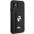 Karl Lagerfeld Gripstand Saffiano dėklas iPhone 11/XR – juodas -- iPhone 11