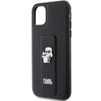 Karl Lagerfeld Gripstand Saffiano dėklas iPhone 11/XR – juodas -- iPhone 11