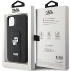 Karl Lagerfeld Gripstand Saffiano dėklas iPhone 11/XR – juodas -- iPhone 11
