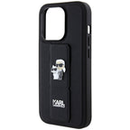 Karl Lagerfeld Gripstand dėklas iPhone 13 Pro/13 – juodas