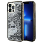 Karl Lagerfeld blizgus dėklas iPhone 13 Pro/13 – skaidrus