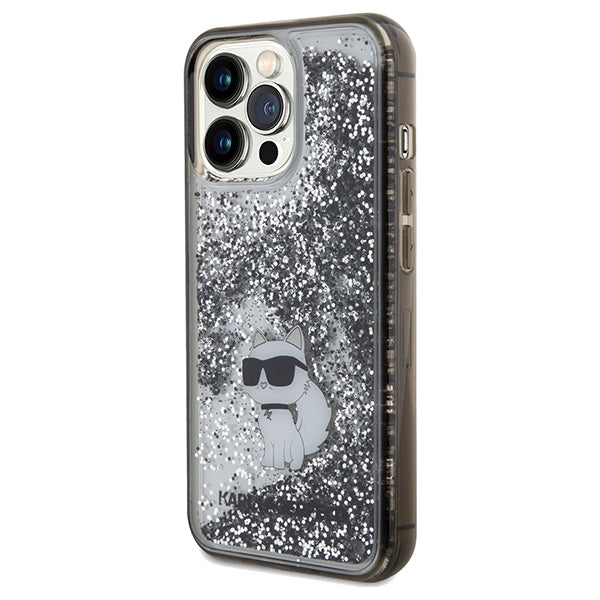 Karl Lagerfeld blizgus dėklas iPhone 13 Pro/13 – skaidrus