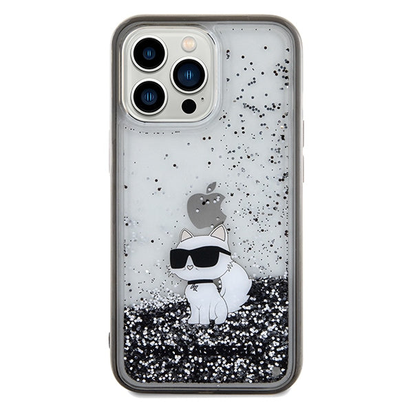 Karl Lagerfeld blizgus dėklas iPhone 13 Pro/13 – skaidrus