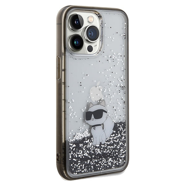 Karl Lagerfeld blizgus dėklas iPhone 13 Pro/13 – skaidrus
