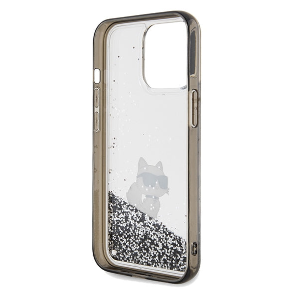 Karl Lagerfeld blizgus dėklas iPhone 13 Pro/13 – skaidrus