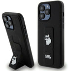 Karl Lagerfeld Gripstand dėklas iPhone 13 Pro Max – juodas