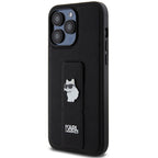 Karl Lagerfeld Gripstand dėklas iPhone 13 Pro Max – juodas
