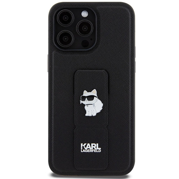 Karl Lagerfeld Gripstand dėklas iPhone 13 Pro Max – juodas