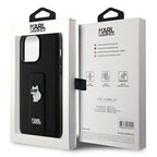 Karl Lagerfeld Gripstand dėklas iPhone 13 Pro Max – juodas
