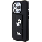Karl Lagerfeld Gripstand dėklas iPhone 14 Pro – juodas