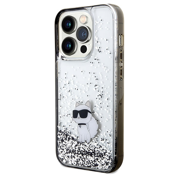 Karl Lagerfeld Choupette dėklas iPhone 14 Pro – skaidrus