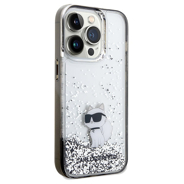 Karl Lagerfeld Choupette dėklas iPhone 14 Pro – skaidrus