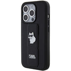 Karl Lagerfeld Gripstand dėklas iPhone 14 Pro Max – juodas