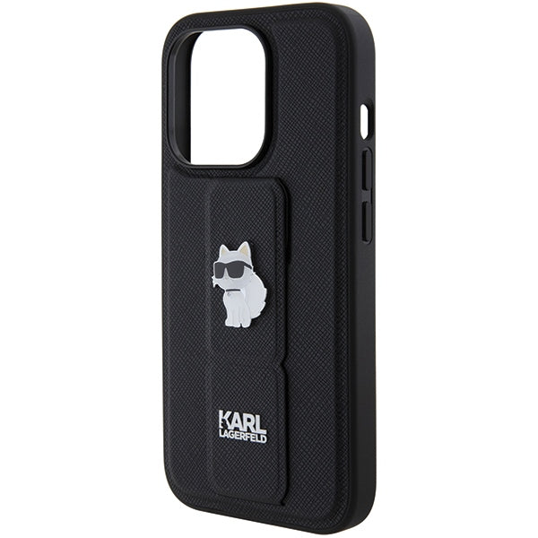 Karl Lagerfeld Gripstand dėklas iPhone 14 Pro Max – juodas