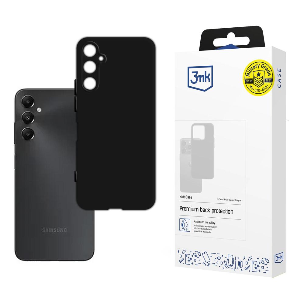 3mk matinis dėklas, skirtas Samsung Galaxy A05s – juodas -- Samsung Galaxy A05s