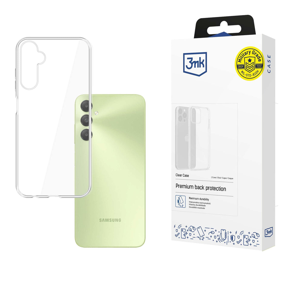 3mk Skaidrus Samsung Galaxy dėklas A05S - skaidrus -- Cell phone cases and covers