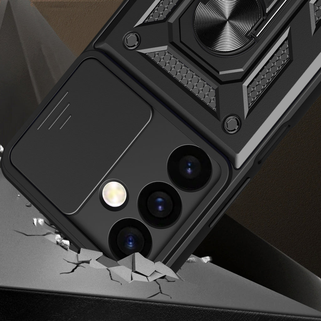 Hybrid Armor Camshield dėklas Samsung Galaxy S24+ – juodas