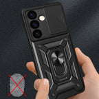 Hybrid Armor Camshield dėklas Samsung Galaxy S24+ – juodas