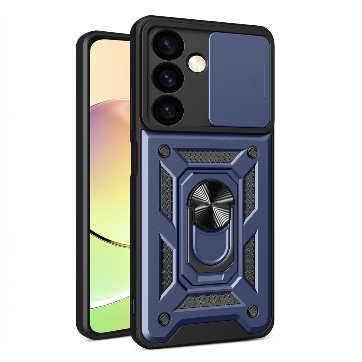 Hybrid Armor Camshield dėklas POCO C65/Redmi 13C – mėlynas