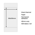 Šiluminės etiketės 100x150mm (500 vnt.) - balta -- Uncategorized