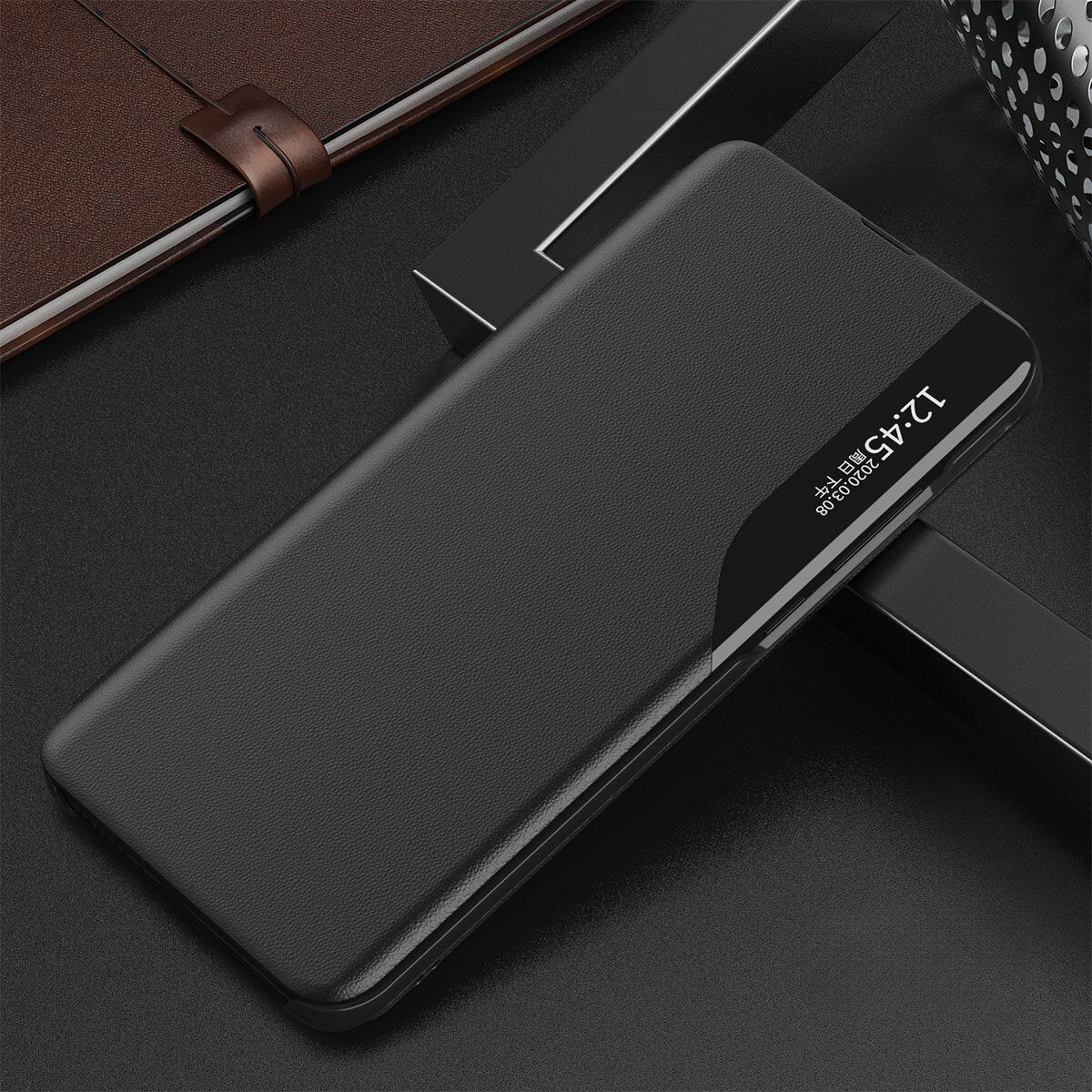 Eco odos dėklas su langeliu POCO C65 / Redmi 13C – juodas