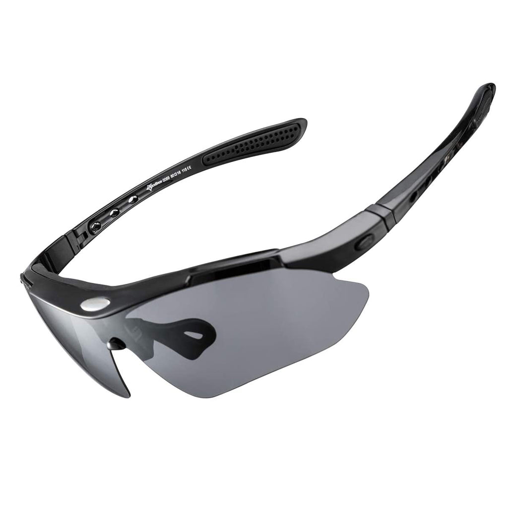 Rockbros 10003 poliarizuoti dviračio akiniai - juodi -- Cycling Eyewear