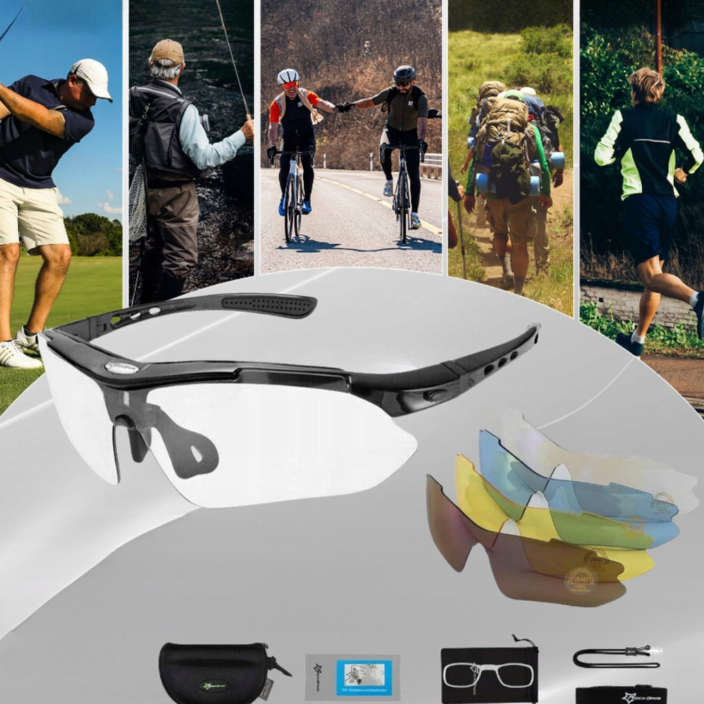Rockbros 10003 poliarizuoti dviračio akiniai - juodi -- Cycling Eyewear