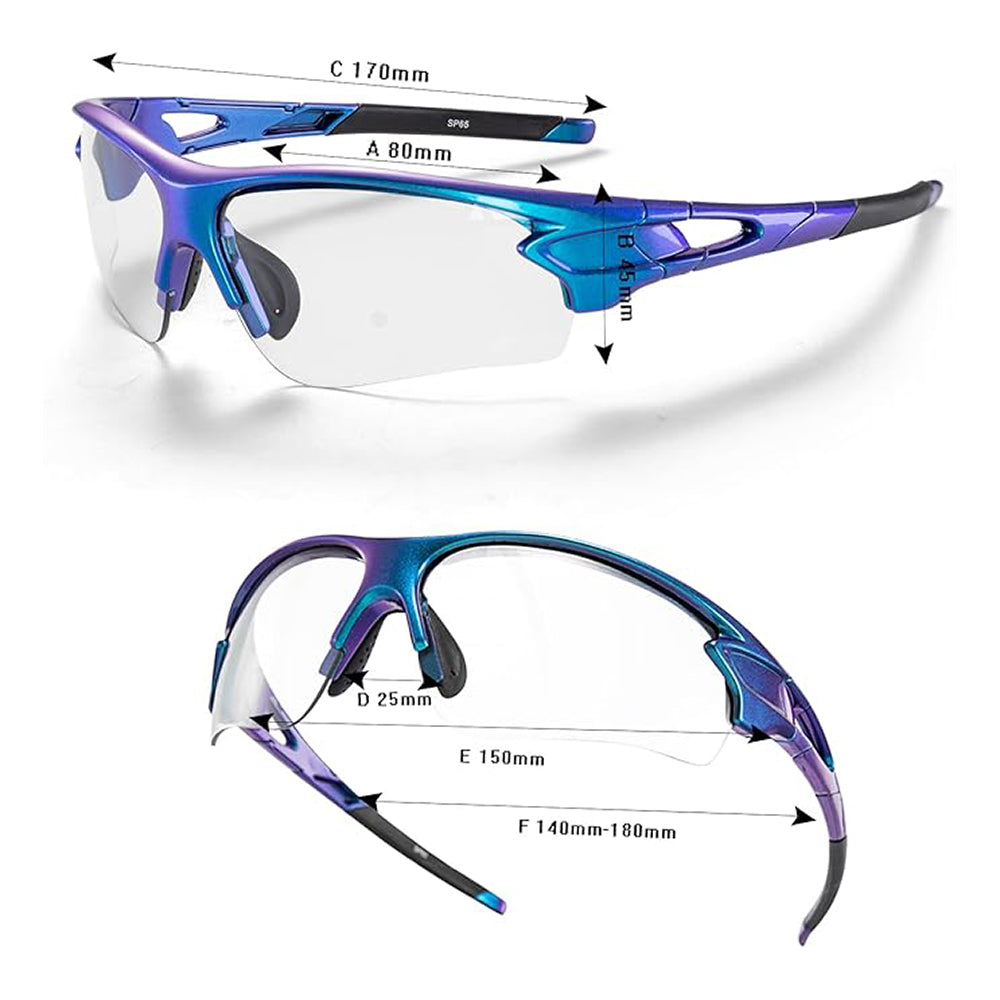 Rockbros 10069 UV400 dviračio akiniai - mėlyni -- Cycling Eyewear