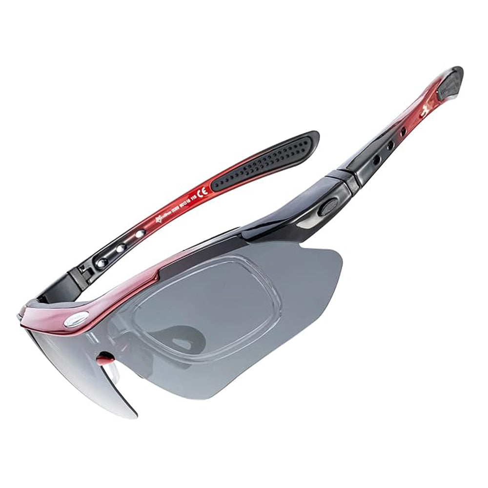 Rockbros 10141 fotochrominis UV400 dviračio akiniai - raudoni -- Cycling Eyewear