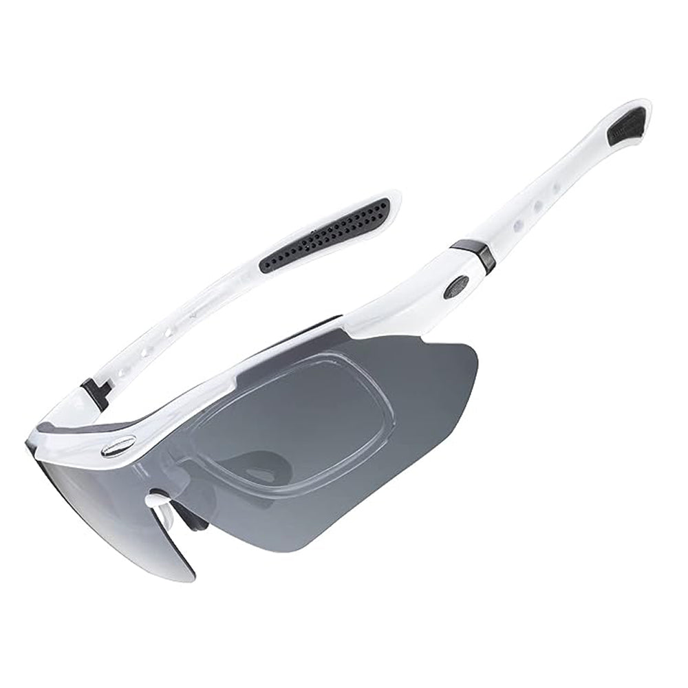 Rockbros 10142 fotochrominis UV400 dviračio akiniai - balti -- Cycling Eyewear