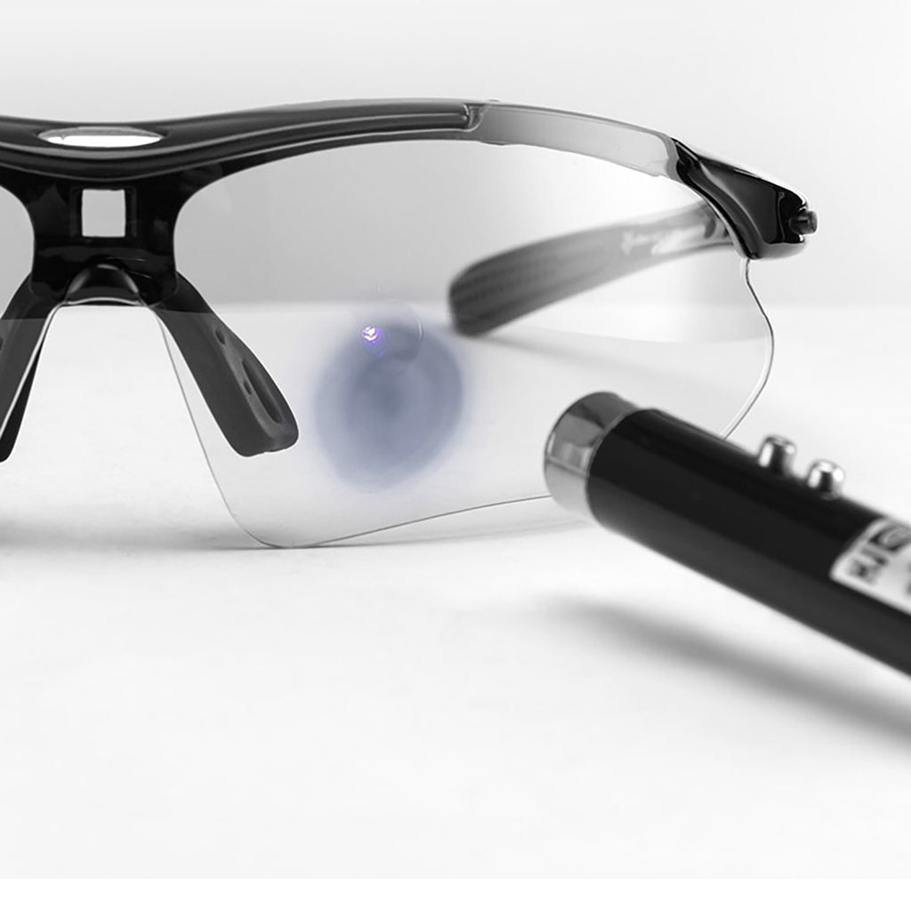 Rockbros 10143 fotochrominis UV400 dviračio akiniai - juodi -- Cycling Eyewear
