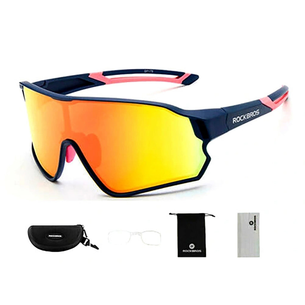 Rockbros 10134PL poliarizuoti dviračio akiniai - mėlyna-rožinė -- Cycling Eyewear