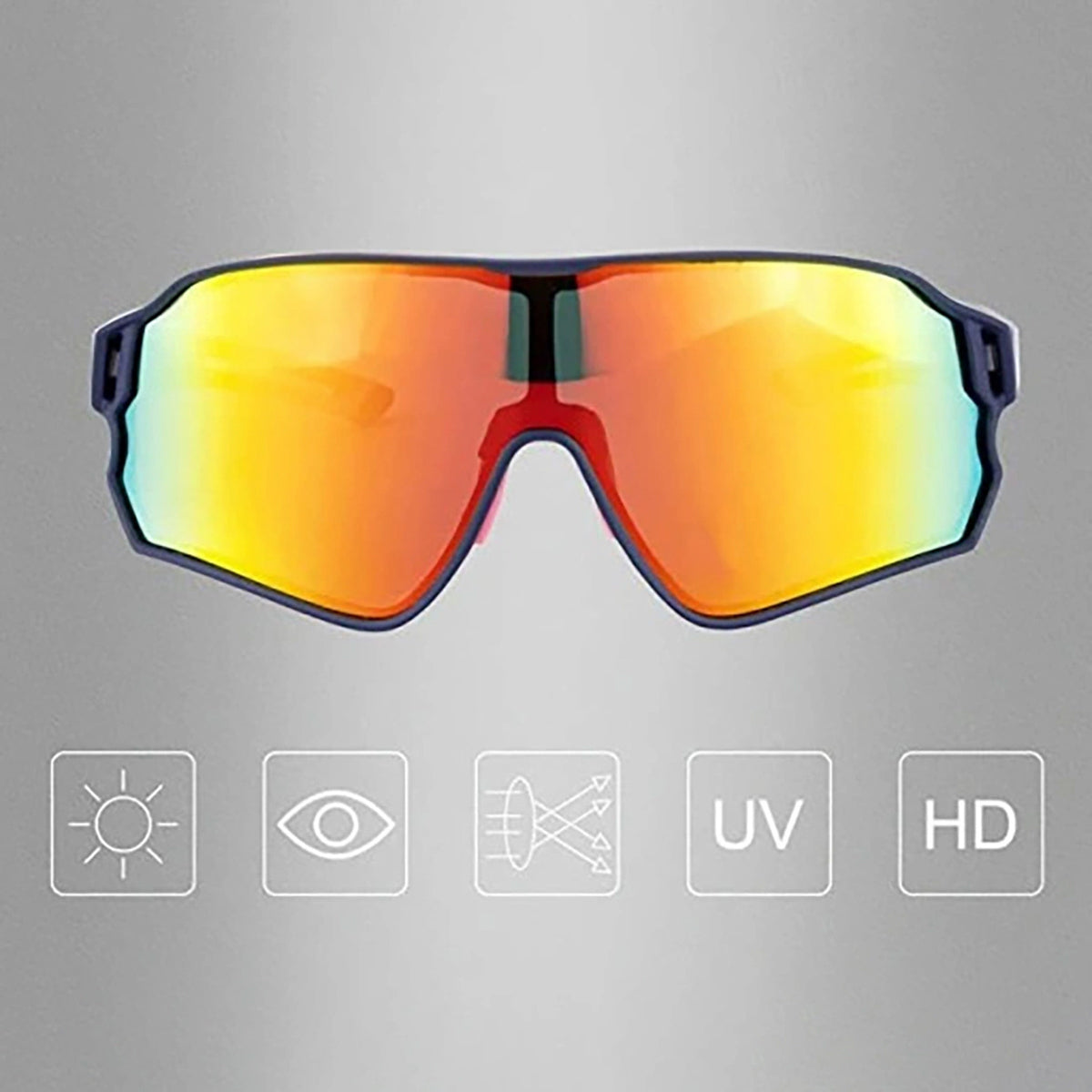 Rockbros 10134PL poliarizuoti dviračio akiniai - mėlyna-rožinė -- Cycling Eyewear