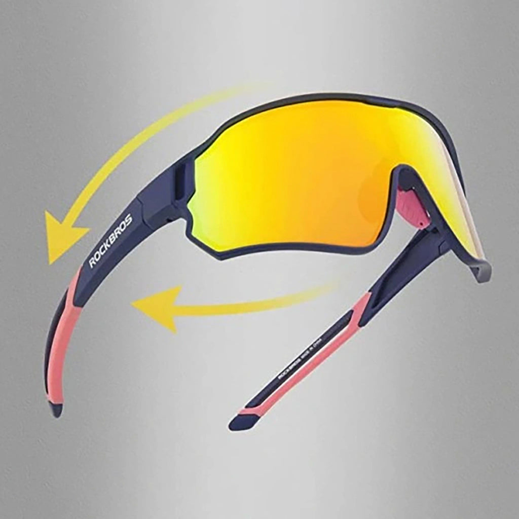 Rockbros 10134PL poliarizuoti dviračio akiniai - mėlyna-rožinė -- Cycling Eyewear