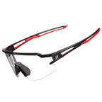 Rockbros 10173 fotochrominis dviračio akiniai - juodi ir raudoni -- Cycling Eyewear