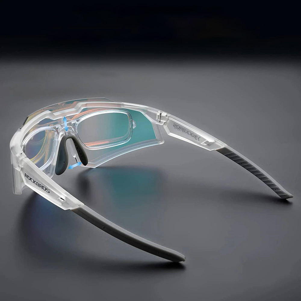 Rockbros SP291 fotochromines UV400 dviračio akiniai - balti -- Cycling Eyewear