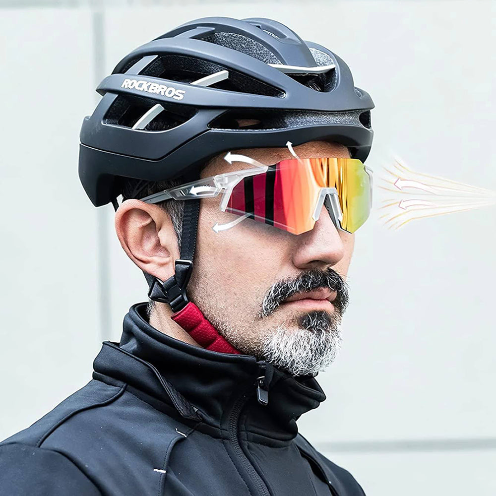 Rockbros SP291 fotochromines UV400 dviračio akiniai - balti -- Cycling Eyewear