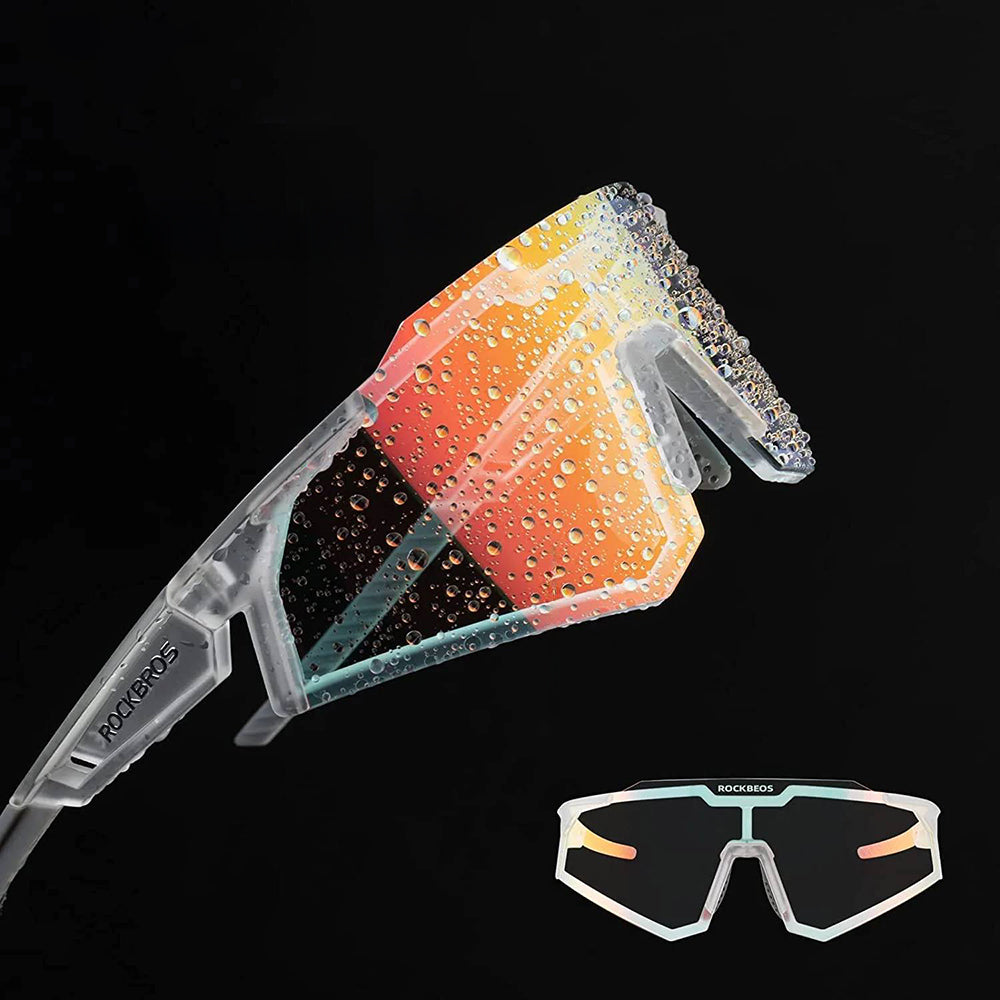 Rockbros SP291 fotochromines UV400 dviračio akiniai - balti -- Cycling Eyewear