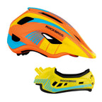 Rockbros TT-32SOYB-M vaikiškas dviračio šalmas su nuimama žandikauliu, dydis M - geltonai oranžinis -- Bicycle Helmets