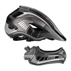 Rockbros TT-32SBTG-M vaikiškas dviračio šalmas su nuimama žandikauliu, dydis M - pilkas -- Bicycle Helmets